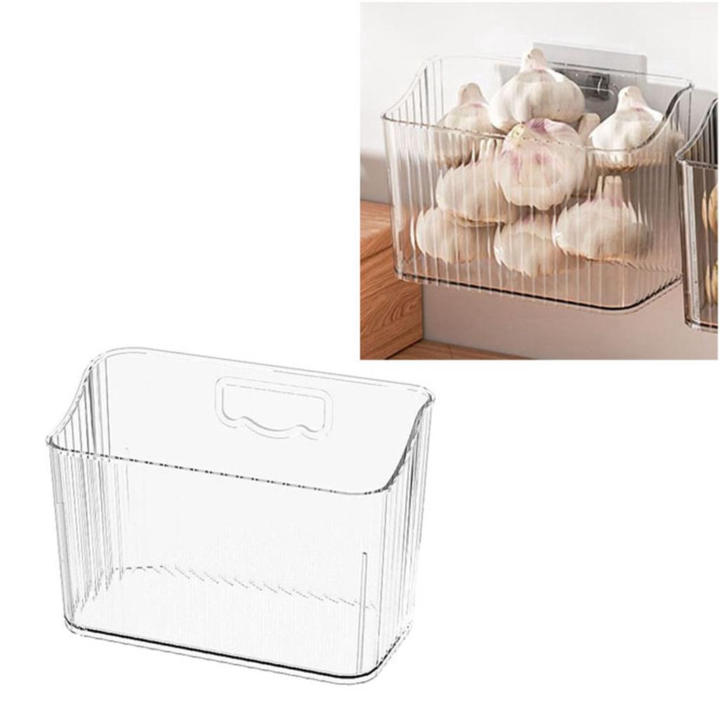 Floating Shelves Bin Organizer Plastic Hole Free Wall Mounted Storage Organizer Box