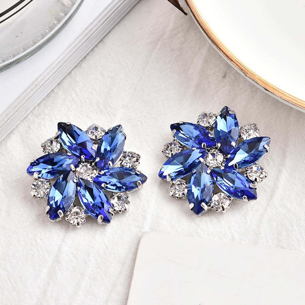 2Pcs Elegant Rhinestone Shoe Clips Shoes Jewelry Decoration Wedding Diamond Removable for Hats DIY Craft Accessories Dress Party