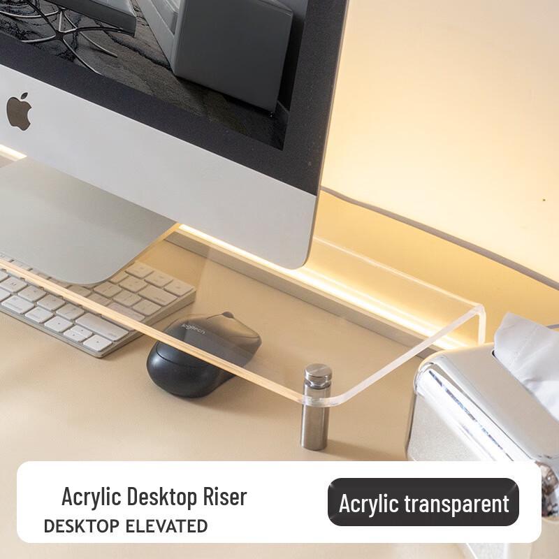 Transparent Acrylic Desktop Monitor Riser