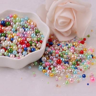 400Pcs/Bag Faux Pearls Gloss DIY Multicolor Macaron Round Nail Art Stone Beads Beauty Supplies