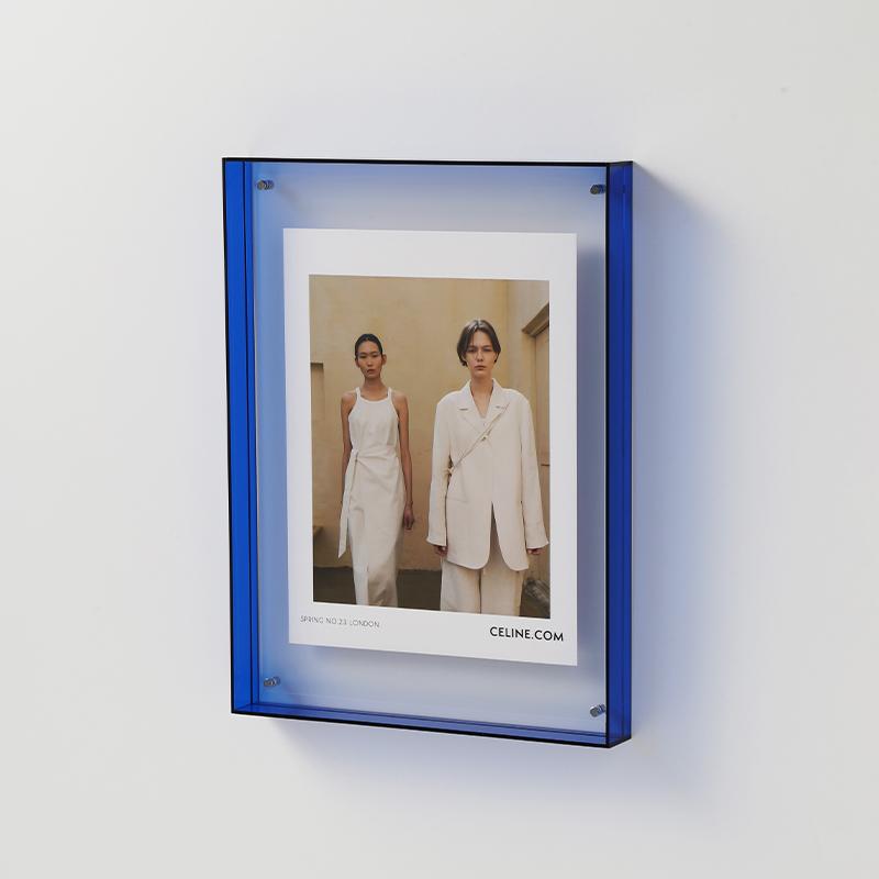 Cornice per Foto Acrilica Plastica Rettangolare Vuota Porta Cornice per Foto Custodia a Due Lati Trasparente Struttura per Disegno Decorazioni per la Casa