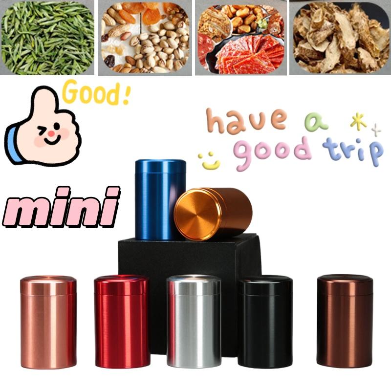 Mini Airtight Smell Proof Container Quality Stainless Steel Tea Cans Herb Stash Jar Tea Coffee Storage Box Tea Caddies Box