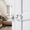 Round Recessed Pocket Door Lock Steel Pull with Double Sided Turn Handle for Interior Sliding Door and Passage Door Installation Projects