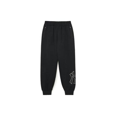 Knitted Sweatpants Unisex Black Moderate Cuffed Pants 3APTB0736-50BKS