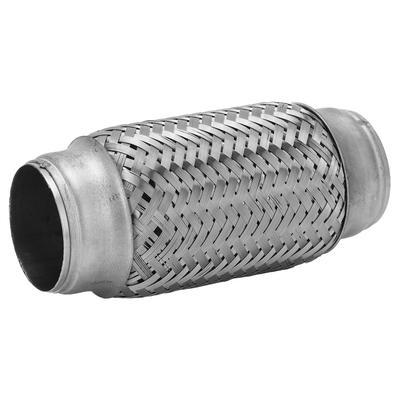 Stainless Steel Exhaust Flex Pipe Double Braided 50x155mm Silver for Car Truck Buses