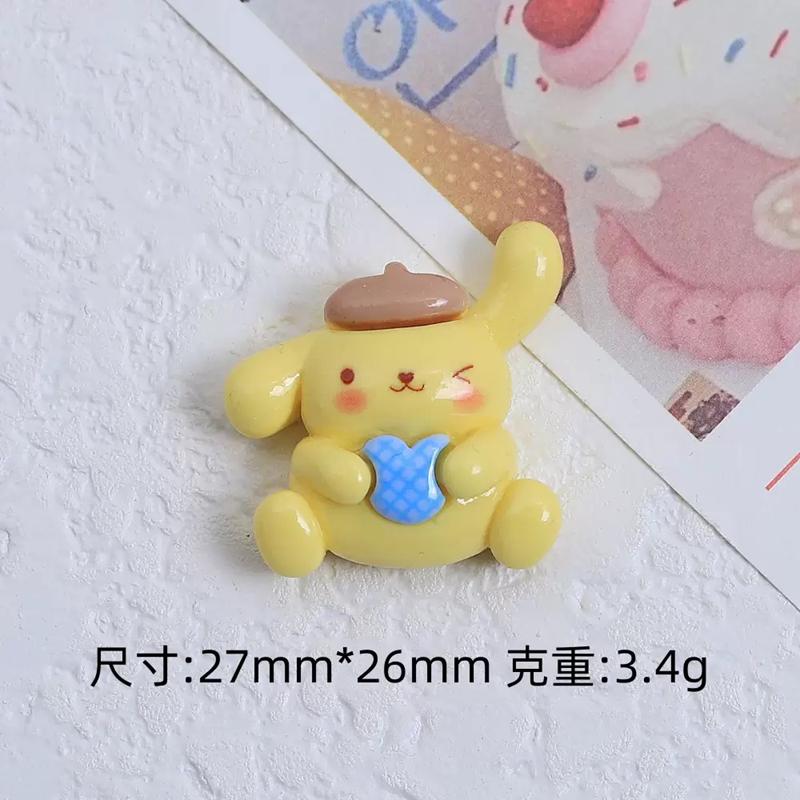 10 Pcs New Kawaii Cartoon Cute Bow Animal Series Resin Scrapbook  Diy Scrapbook Crafts A142