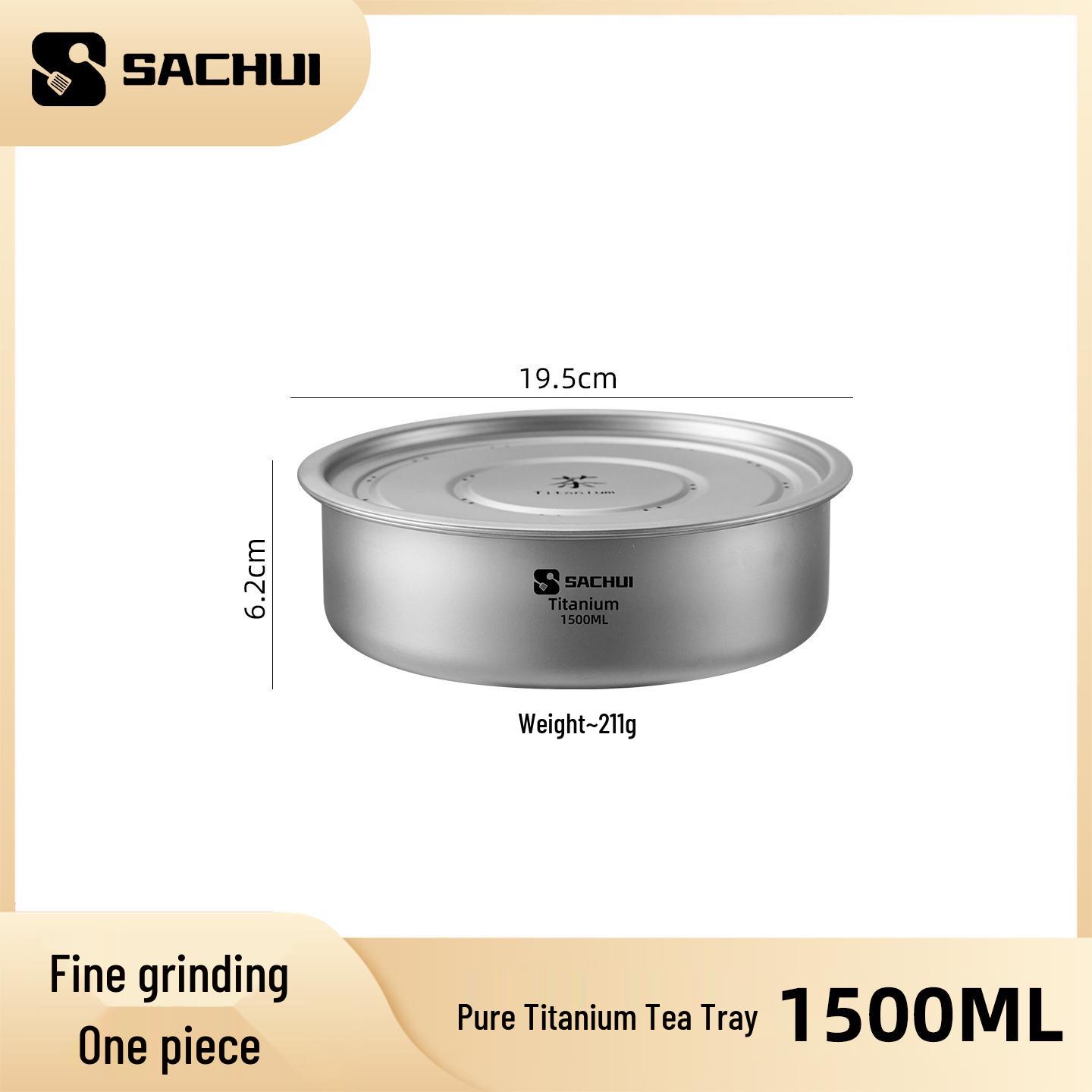 

Ultra-light Pure Titanium Tea Tray, Durable Portable Gongfu Set for Water Storage and Tea Washing.