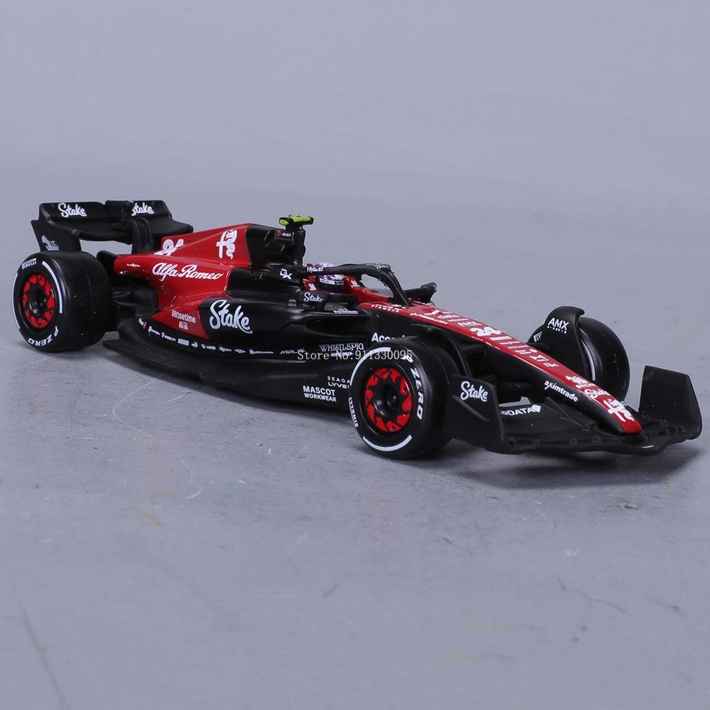 Bburago 1:43 F1 2023 24# Zhou Guanyu Alfa Romeo F1 Team Stake C43  77# Valtteri Bottas Alloy Car Die Cast Car Model Competition zl2