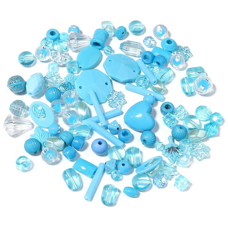 50g/bag Candy Color Mixing Style Acrylic Beads for Jewelry Making DIY Handmade Bracelets Necklace Phone Key Chain Accessories
