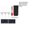 3-Prong BBQ Skewers Set Stainless Steel Grill Skewers with Push Slider Bar Dishwasher Safe Three-Prong Kabob Sticks for Meat Veggies Shrimp