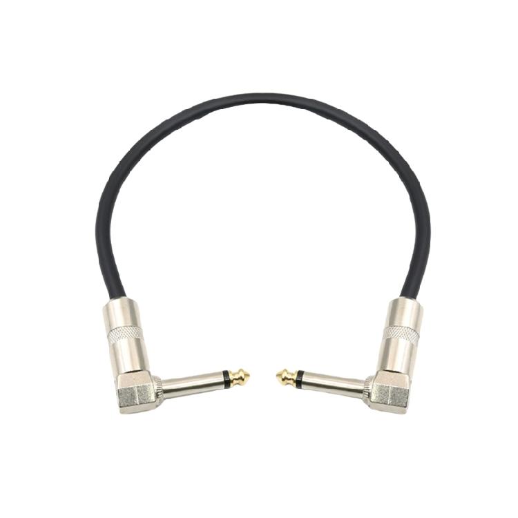 Guitar Effects Cable for Pedalboard Connection and Noise Reduction 6.35mm Guitar Patches Cable Right or Straight Angle