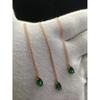 3 opțiuni de culoare Verde albastru roșu piatră de zirconiu smarald de culoare argint 925 picătură colier autentic femei
