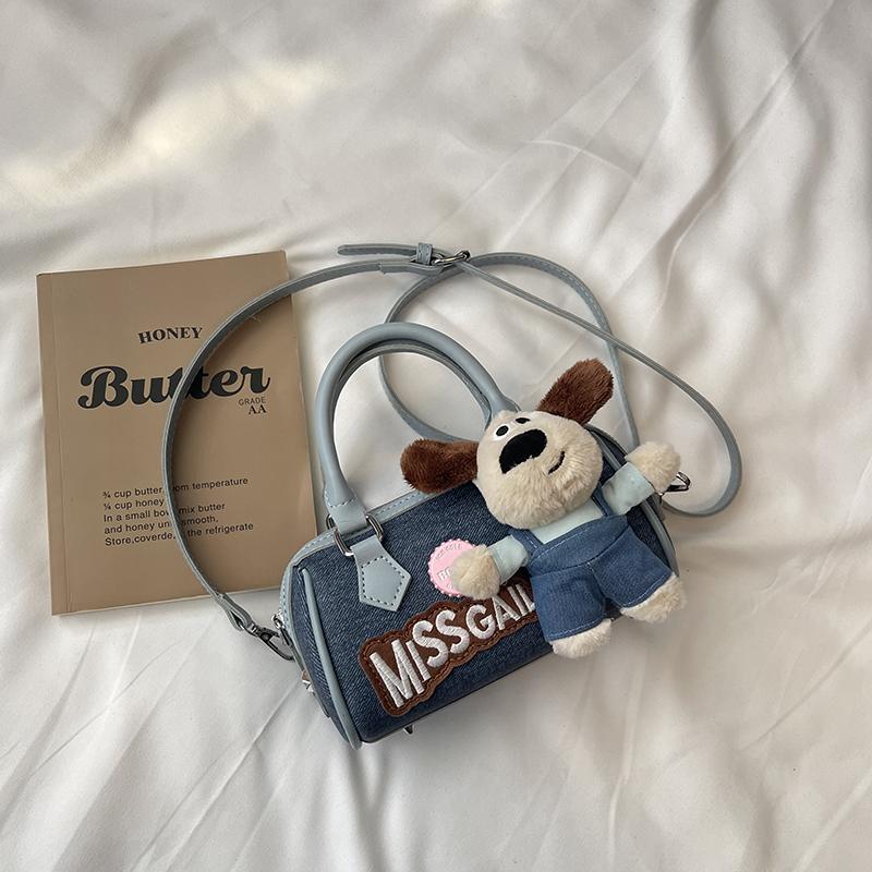 Mini Small Mobile Phone Bag Lady Korean Y2K Brand Handbag Designer Denim Bag Versatile Cartoon Doll Crossbody Bag Boston Handbag