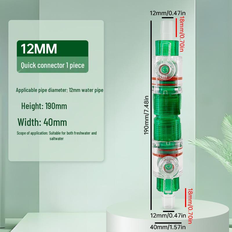 Fish Tank Quick-Connect Water Pipe and Valve Set