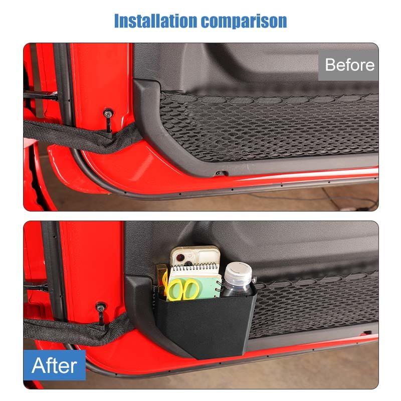 Front Door Pocket Storage Box For Jeep Wrangler JL For JT Gladiator 2018-2023 Organizer Container Stowing Tidying Accessories