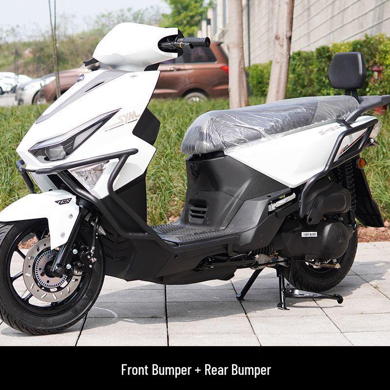 Sanyang Xing SHEX125 Crash Bars: Front and Rear Bumpers, Exhaust Protection, Thickened Anti-fall Backrest Accessories