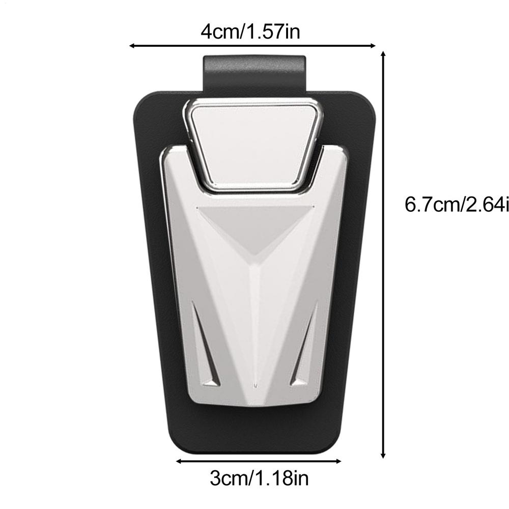 

Sunglasses Holder For Car Metal Visor Clip Holder For Glasses High-Strength Shock-Absorbing Must-Have Car Accessories For Men срібний