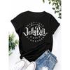 Women Plus Size Nashville Jelly Roll Graphic T-Shirt Crew Neck Short Sleeve Summer Casual Tee