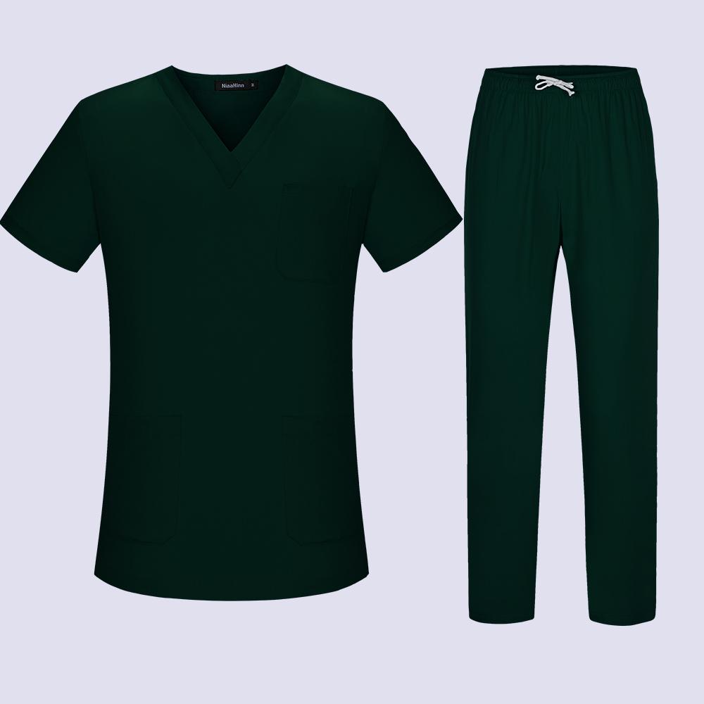 Niaahinn High Quality Spa Uniforms Unisex V-Neck Work Clothes Pet Grooming Institutions Set Beauty Salon Clothes Scrubs Clothes