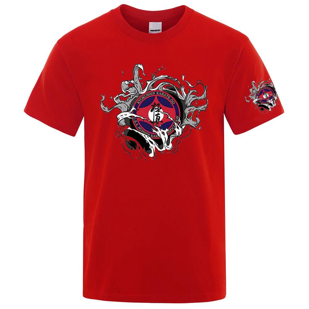 2026 Kyokushin Karate Print Summer Unisexs New Regular Short Sleeved Tshirt Casual Sports Breathable Designer Tops