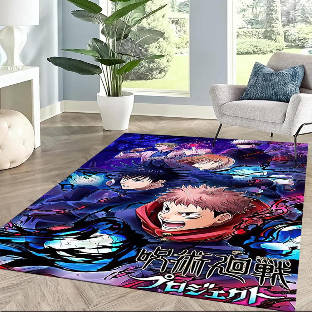 Jujutsu Kaisen: Battle Begins Square rugs are a great choice for living rooms, bedrooms, home décor, and as gifts.