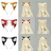 Adjustable Soft Plush Cats Ear Hairband Bendable Anime Ear Hairhoop For Roleplay Event Halloween Carnivals Celebration