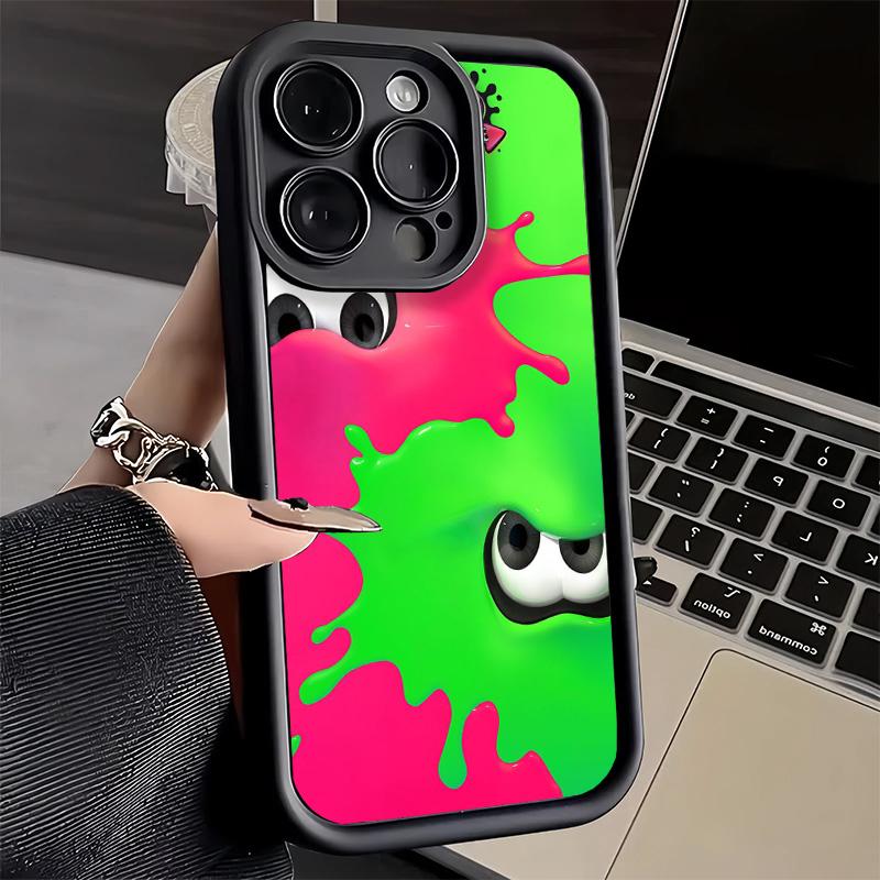 S-Splatoons Game Phone Case for iPhone 16 17 Air 16E 15 Pro Max 14 Plus 13 12 Mini Capa Soft Shell Silicone Funda