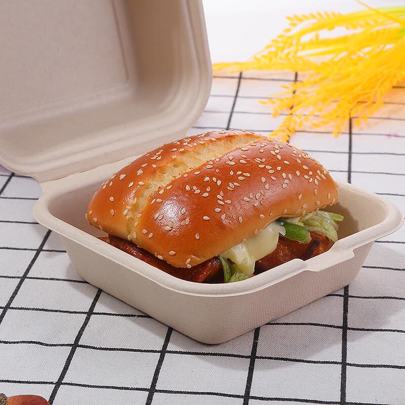 MOLUONA Disposable Wheat Straw Burger Box Set