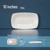ZISIZ White Melamine 3-Compartment Boat Serving Plates