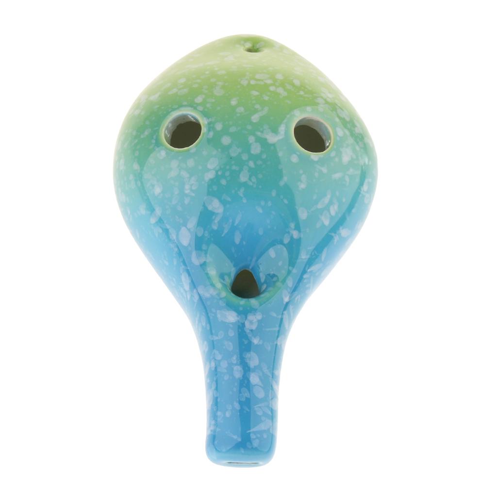 Ocarina Alto 6 Trous Céramique Clé de Do Instrument de Musique Cadeau Ocarina en Poterie pour Débutant Enfants Amis Décor