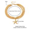 Bohemian beach three layers starfish anklet for ladies