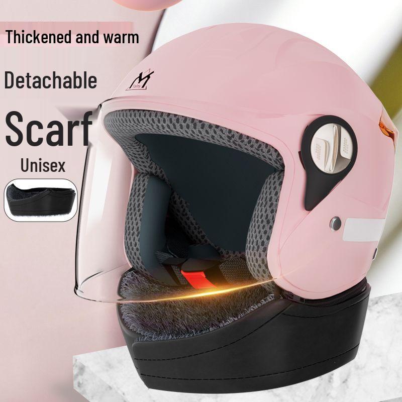 Universal Anti-fog Electric Vehicle Helmet for Men and Women - All-Season, Winter Warmth