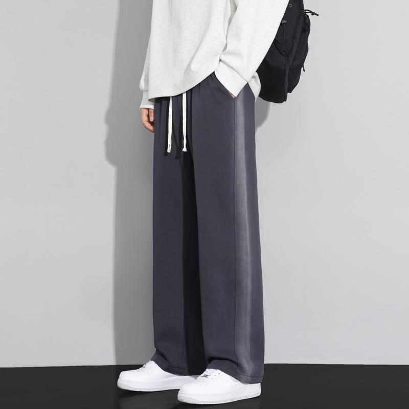 

Мужские спортивные брюки Gradient Grey Wide-Leg — модные, свободного кроя, с эластичным шнурком, свободного покроя, свободного покроя для молодежи 3XL (87.5 kg) серый