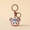 Baby Cute Three Cartoon Pile Coating Panda Head Pendant Keychain Gift For