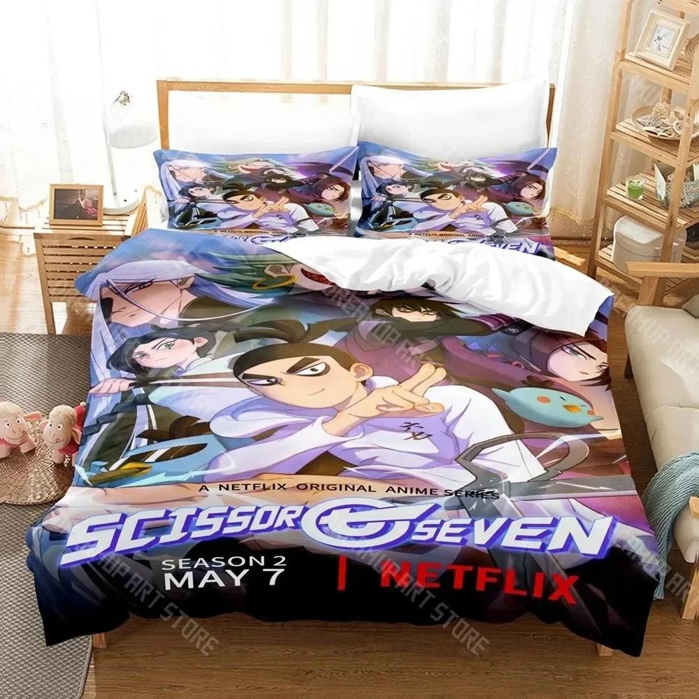 3D Print Anime Scissor Seve Bedding Set Single Twin Full Queen King Size Bed Set Adult Kid Bedroom Duvetcover Sets Home Textiles