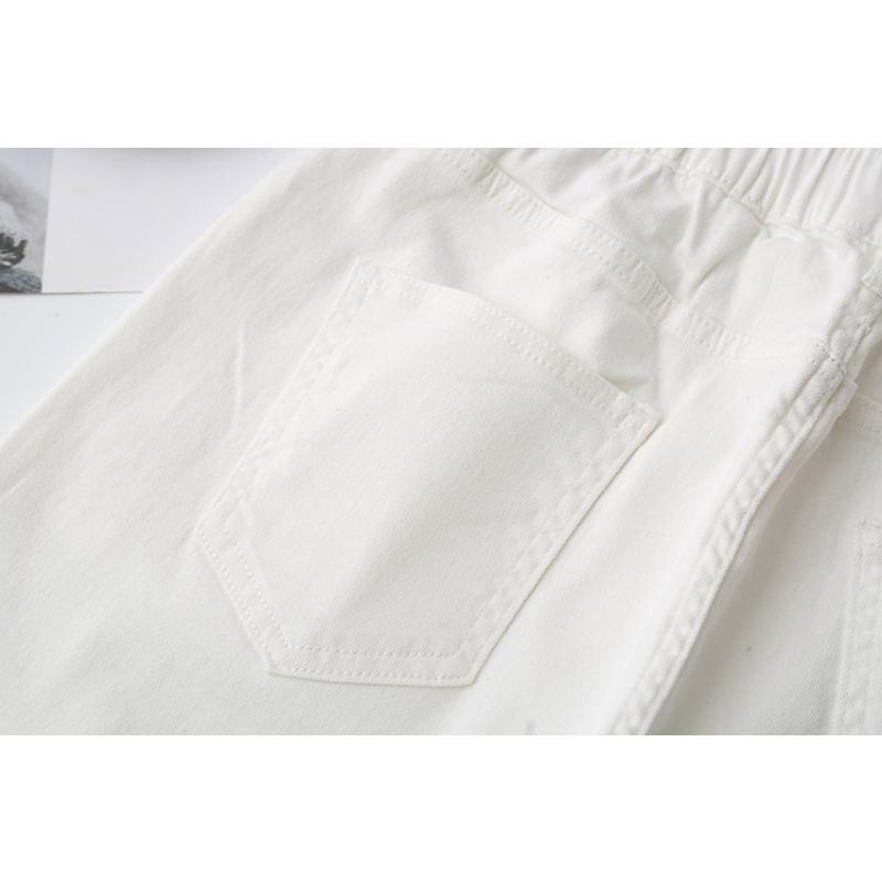 Plus Size Jeans Shorts Pants Women Oversize Loose Casual Cotton Denim Elastic Casual Pants Fashion Hole