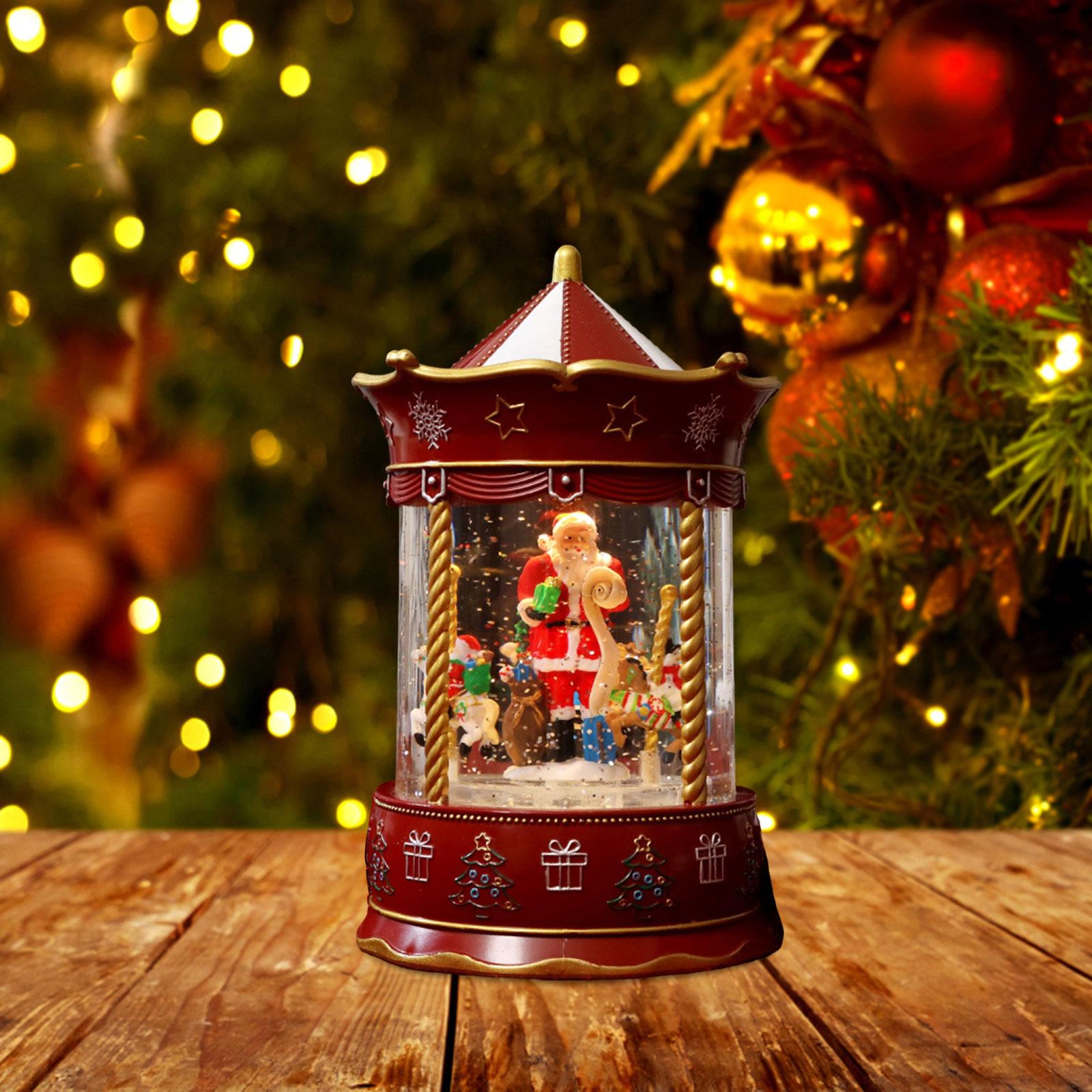 

Christmas Snow Globe Music Box Glittering for Table Centerpiece Xmas Present