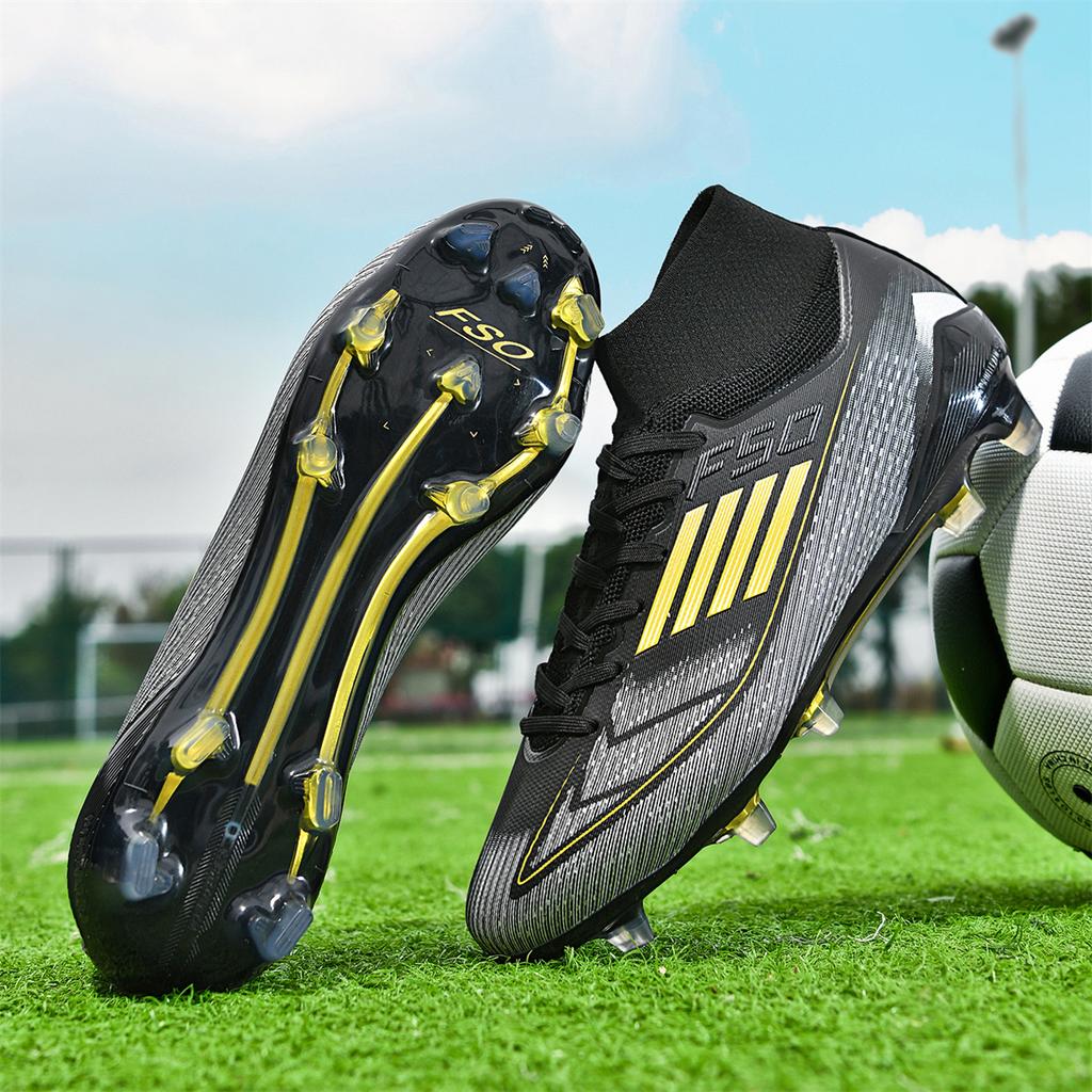 Nuove Scarpe da Calcio da Uomo Ragazzi Traspiranti Sportive Stivali da Calcio Outdoor Tacchetti Adulto Tacchetti Lunghi Allenamento Antiscivolo Partita Comode