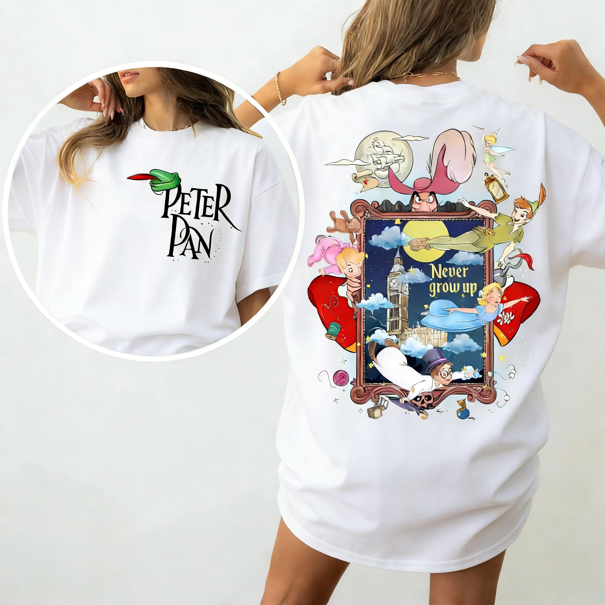 Peter Pan Wendy Dimples NeverGrowing Shirt Dimples Wendy John Trendy Casual ShortSleeved Shirt Family Travel TShirt S