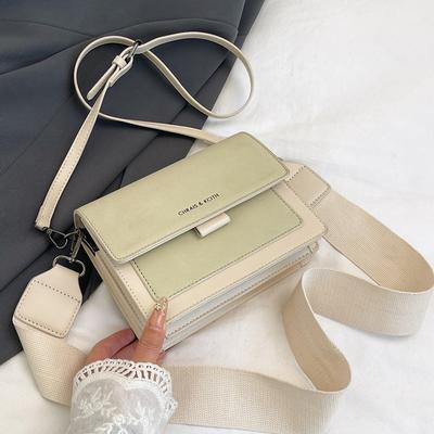 Small Bag Women's 2025 Autumn New Korean Version Small Square Bag Wide Shoulder Strap Fashion Versatile Single Shoulder Messenger Bag Tide Wholesale