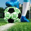 VfL Wolfsburg Indoor Soccer Ball Colorful Machine Stitched PVC Size 5 Team Training Competition Ready Durable High-Bounce Cool Sports Gift