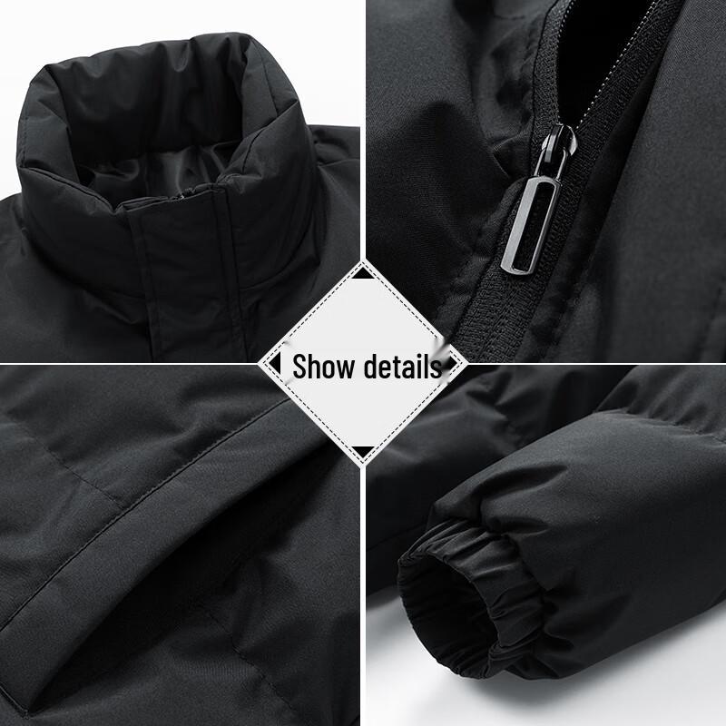 Wassup Sohot Men's Casual Stand Collar Puffer Jacket