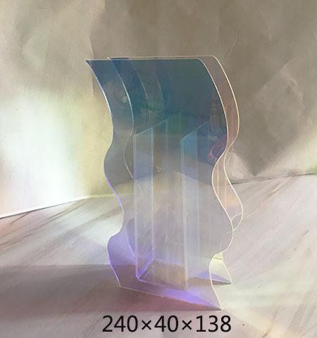 Ins-Stil Acrylvase Kreative Kunst Wellige Blume Hydroponische Blumenanordnung Tischdekoration Transparente Vase