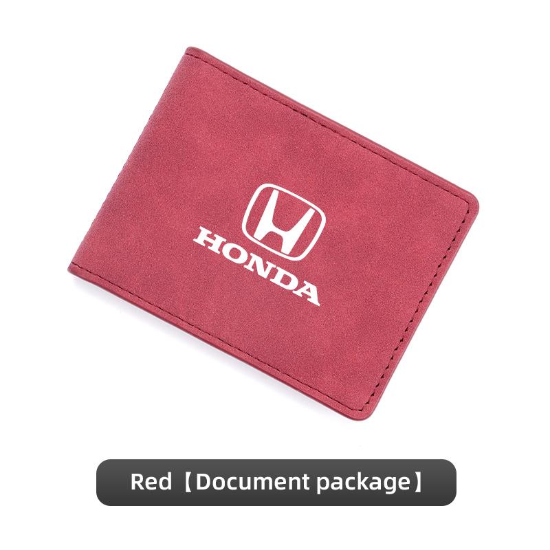 Car Driver License Suede Leather Bag Auto Driving Documents Cover For Honda Civic Accord Fit Jazz Pilot CRV Odyssey Passport TP6