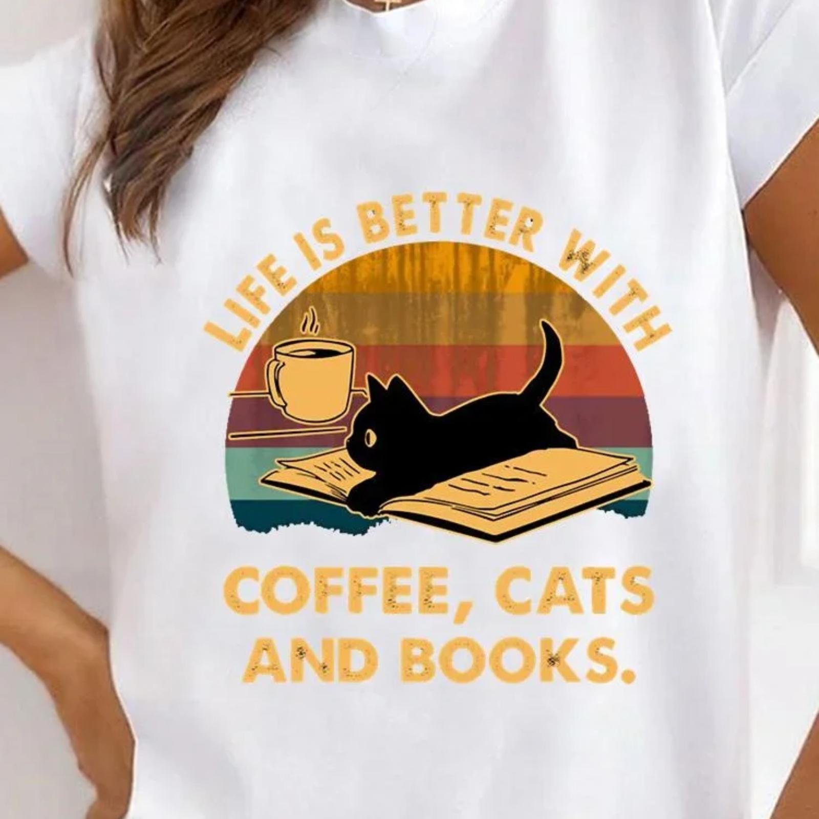 

Women s Cat Animal Print T-Shirt Pet Love Style Clothes Summer Female Short Sleeve T-shirts 6XL