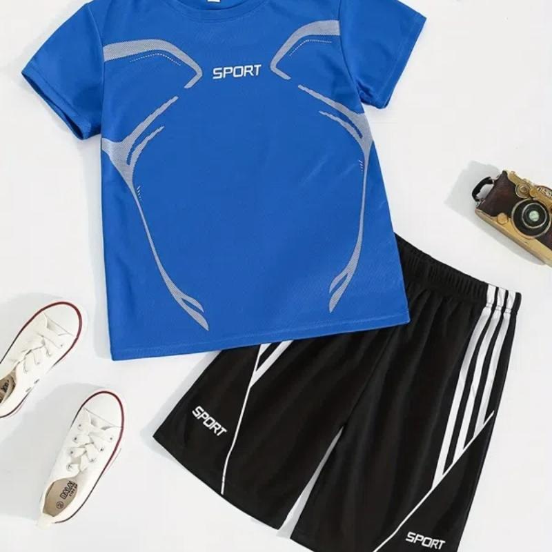 

Летняя футболка с 3D принтом для мальчиков и девочек от 3 до 14 лет, топ с короткими рукавами + шорты, модный повседневный детский комплект романа 150CM