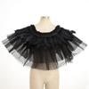 Multilayer Lace Feather Shawl Costume Props Collar Shoulder Wrap for Cosplay Party Carnival and Theme Party Dressingup