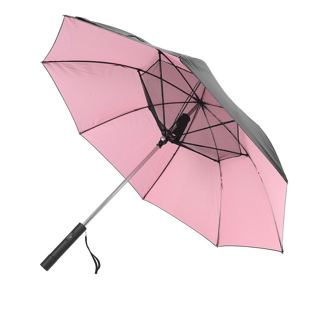 Portable Umbrella with Fan USB Rechargeable 2600mAh Power Bank Sun and Rain Umbrella Folding Compact Umbrella for Hot