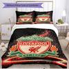 Set copripiumino 3 pezzi (1*Copripiumino + 2*Federe, Senza Nucleo), Set Biancheria da Letto Morbido Stagione Unica Liverpool F.C. Stampa, Regalo Decorazione Camera da Letto Casa