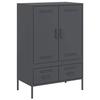 VidaXL High Buffet, Cabinet with Legs and Compartments, Cupboard with Door, Living Room Organizer, Anthracite 843110